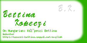 bettina kopeczi business card
